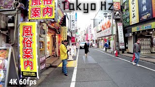 [ 4K Tokyo ]  月曜昼の歌舞伎町～小田急線新宿駅 / From Kabukicho to Shinjuku Sta. of Odakyu Line in Shinjuku, Tokyo