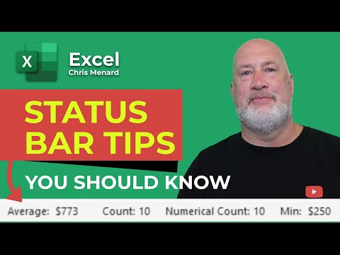 Excel STATUS BAR –  Tips Every User Should Know