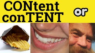 🔵 CONtent or ConTENT - English Pronunciation - How To Say Content - Stress Patterns in English