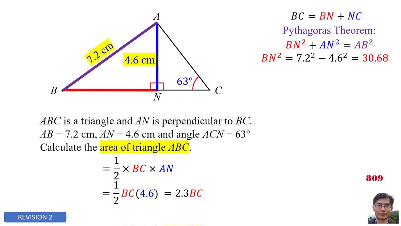 SPM Mathematics Revision 2 - Triangle, Area, Pythagoras Theorem ...