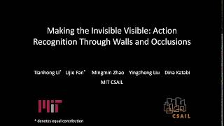 [ICCV 2019] Making the Invisible Visible:  Action Recognition Through Walls and Occlusions