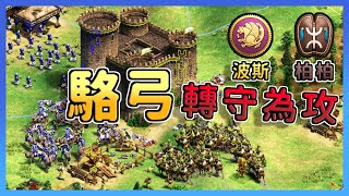 【世紀帝國2決定版】台灣職業選手天空熊封建連環塔壓制！柏柏冷靜應對轉守為攻！｜波斯 vs 柏柏