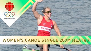 Canadian Sophia Jensen grabs the top spot in women's canoe single 200m heat #3 | #paris2024