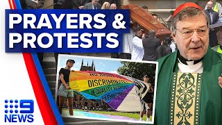 Cardinal George Pell’s funeral divides Sydney | 9 News Australia