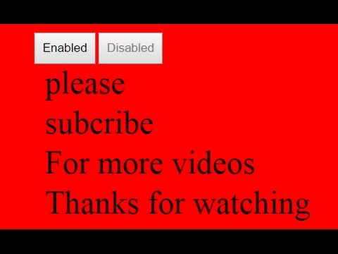 How to disable webpage Buttons using html attribute (Disabled) How to disable webpage Buttons using html attribute (Disabled)