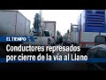 Conductores represados por cierre de la vía al Llano | El Tiempo