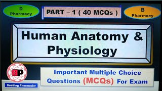 MCQs / Human Anatomy And Physiology / 40 Important Questions for Exam - PART - 1/ D & B Pharmacy