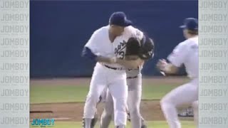 26-year-old Robin Ventura charges 46-year-old Nolan Ryan, a breakdown