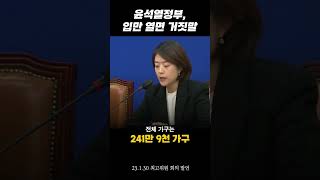 윤석열정부, 입만 열면 거짓말 (#난방비 #윤석열 #고민정)