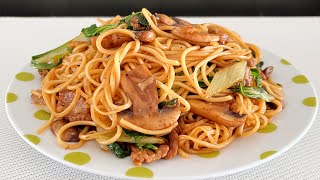 Fried noodles in Chinese restaurants, learn to make it at home easily | Simple fried noodles recipe