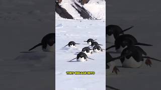 Penguins slide on their bellies for several reasons.