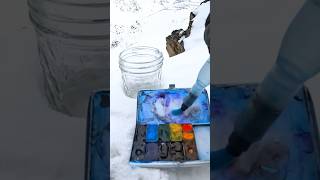 How I #watercolorpaint in the #winter! #pleinairpainting #alaska