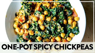 Spicy Chickpeas with Tomatoes and Kale