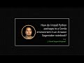 How do I install Python packages to a Conda environment in an Amazon Sagemaker notebook?