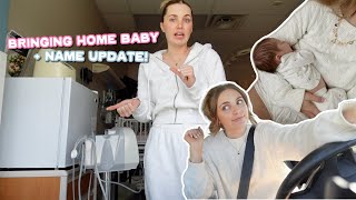 bringing baby home from the nicu + name update!!