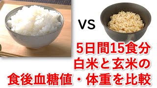 5日間15食分の白米と玄米ご飯の比較検証。玄米は本当にダイエット向きなのか？いつも食べている玄米ご飯を白米に置き換えて5日分の血糖値・体重を測定してみた結果。