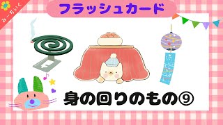 【知育動画】語彙力UP!!フラッシュカードで身の回りのものの名前⑨を覚えよう!! 0歳/1歳/2歳/3歳/4歳/5歳/