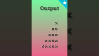 #104🖥📚Easy pattern tutorial🖥 C Language Tutorial👨🏫📂📓#coding #shorts