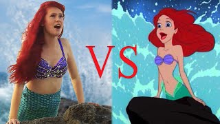 Part of your World - Little Mermaid - Cartoon vs. Real Life!