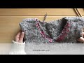 【編み物 knitting】再生ニットパーカー（７）肩の引き抜きはぎ