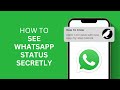 See WhatsApp Status Secretly | View WhatsApp Story Without Letting them Know