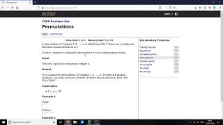 PYTHON Permutation Algorithm - CSES Introductory Problems #5