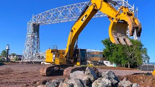 Construction in Canal Park in Duluth, Minnesota (See Description)