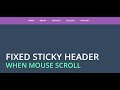Fixed sticky header when scrolling using jQuery | Fixed Navbar on Scroll | Sticky Header on Scroll