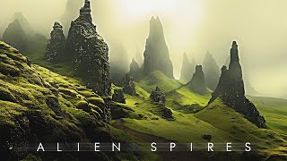 ALIEN SPIRES | Deep Meditation Ambient | Alien World Soundscape | Ambience, Background