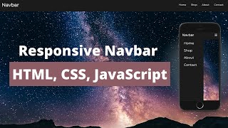 How to Create a Mobile Responsive Navbar in HTML, CSS, & Javascript (For Beginners)