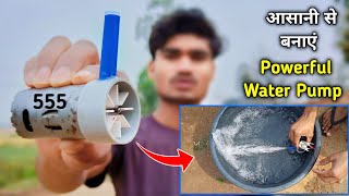 How To Make Powerfull Water Pump From 555 DC Motor At Home