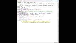 Python Shell Session - Mapping Lists