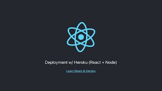 Quick & Simple Deployment with Heroku (React.js + Node.js) 2021