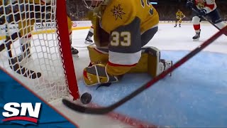 Golden Knights' Shea Theodore Makes Goal Line Clearance, Matthew Tkachuk Tossed After Scrum
