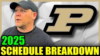 Purdue 2025 Schedule Breakdown