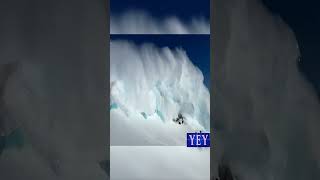 Avalanche Descends Perilously Close to a Climber #Mountain #YesEpicYes #Disaster