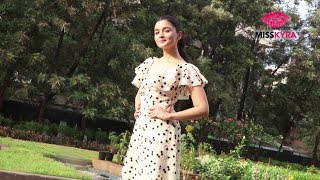 Alia Bhatt flirts with summer fashion in a white polka dress during 'Raazi' promotion