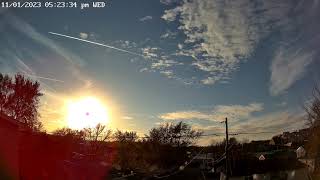 Time Lapse Sunset November 1, 2023