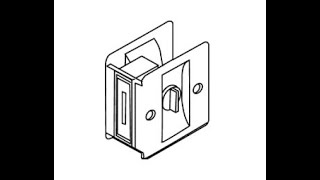 Trimco 1065CD 619 Sliding Door Lock for 1   3 8 to 1   3 4 Connecting Doors   Satin Nickel Plated