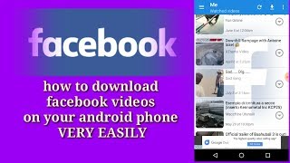 how to download Facebook video in android