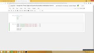 Python Program Accept the Three Digits and print all possible combination from the Digit