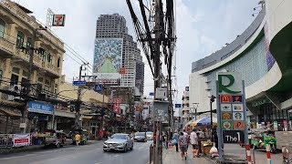 [4K] Bangkok Walking Tour 2020 | Saphan Taksin BTS Station (Charoen Krung Road)