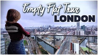 LONDON EMPTY FLAT TOUR - 19TH FLOOR STRATFORD FLAT | Moving to London Ep.1