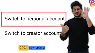 Switch Back to Personal Account on Instagram  | How to switch to Instagram personal Account (2024)