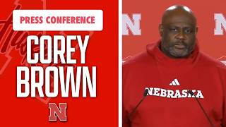Nebraska Football Defensive Line Coach Corey Brown meets with the media on Wednesday I GBR