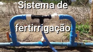 Sistema de fertirrigação, adubação para roça