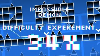 (MOBILE) DIFFICULTY EXPERIMENT 34% IMPOSSIBLE DEMON - Geometry Dash #geometrydash #gd