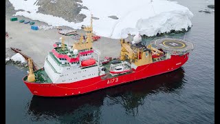 HMS Protector at work in Antarctica - January 2018