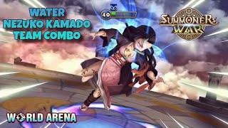 Water Nezuko Kamado Team Combo in World Arena - Summoners War