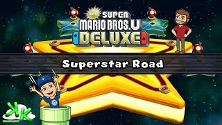 New Super Mario Bros U Deluxe Superstar Road Bonus Level - Collecting all Star Coins to Unlock
